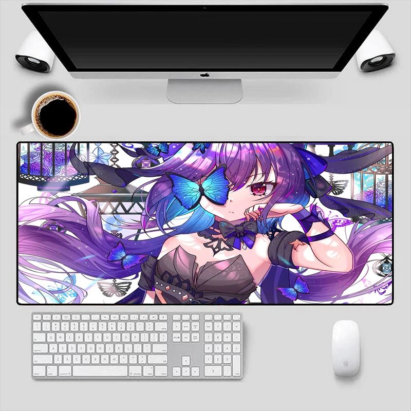 

Cute Girl XXL Large Mouse Pad Game Anime Beauty Laptop Accessories Simple Office Comfortable Mouse Pad Simple Desk Pad