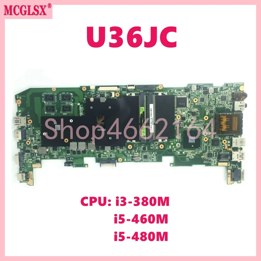 U36JC i3-380M/i5-480M CPU GT310M/1GB ноутбук i5-460M U36JC U36J U36 материнская плата для ноутбука 100% протестирована ОК