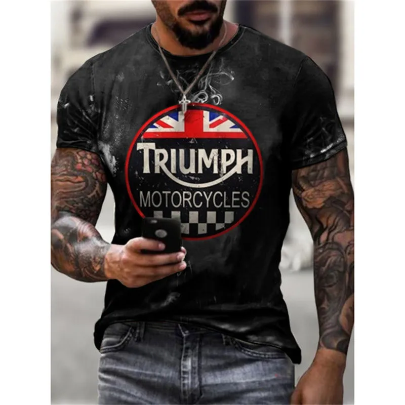 

Men's Summer Retro 3D Printing Short Sleeve T-Shirt 2022 Latest Polyester Wide Breathable Short Sleeve Fashion Casual O Neck Fit