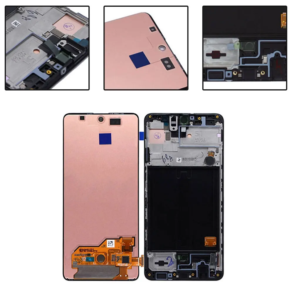 DS A515U для Galaxy A51 SM-A515F в сборе A515 экран практичный синтетический металлический
