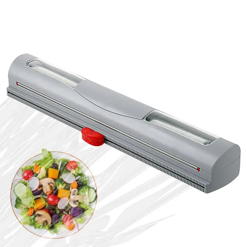 

Cling Film Slide Cutter 2 In 1 Refillable Wrap Dispenser Professional Cling Film Slide Cutter Reusable Dispenser Foil Wrap