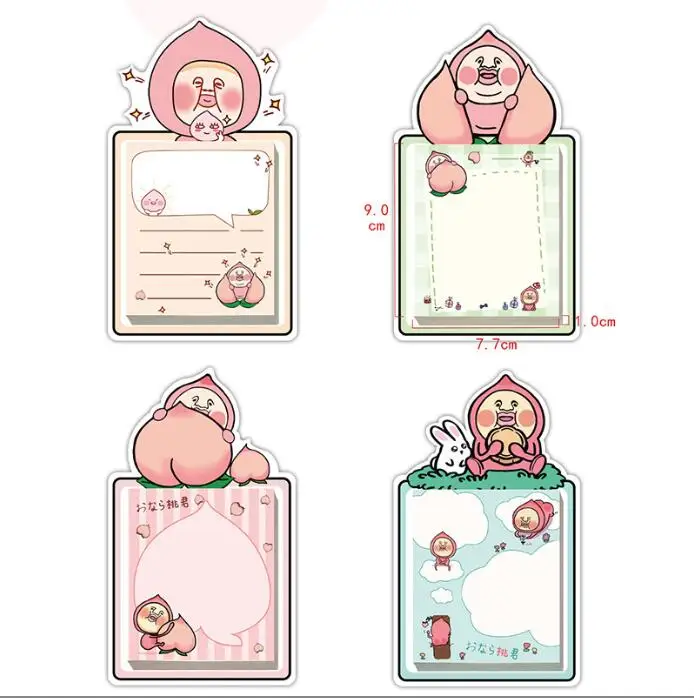 

12 pcs/lot Cute Butt Peach Creative N Times Sticky Notes Stationery sticker Notebook School Supplies Bookmark Label