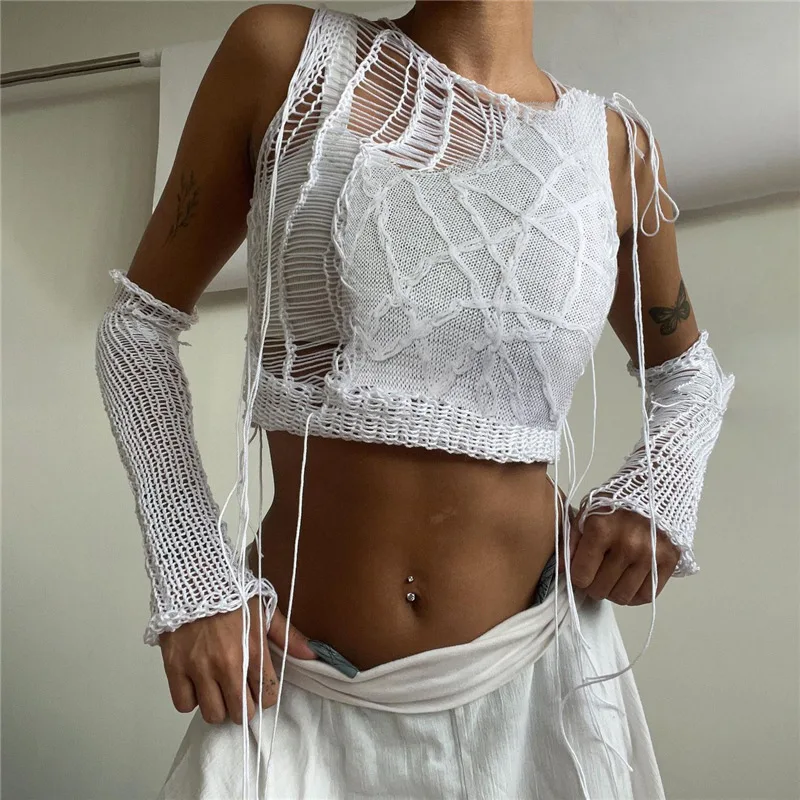 

Женские вязаные крючком топы, футболки Y2K, уличная одежда 2023, летняя одежда, сексуальные футболки, женская модная толстовка, вязаные свитера, Топ