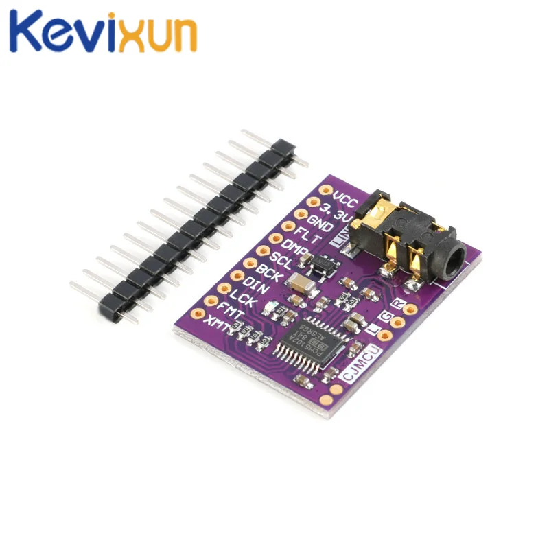 

Interface I2S PCM5102A Decoder Stereo DAC Module Audio Digital Converter PLL Voice Module with 3.5mm Headphone Holder CJMCU-5102