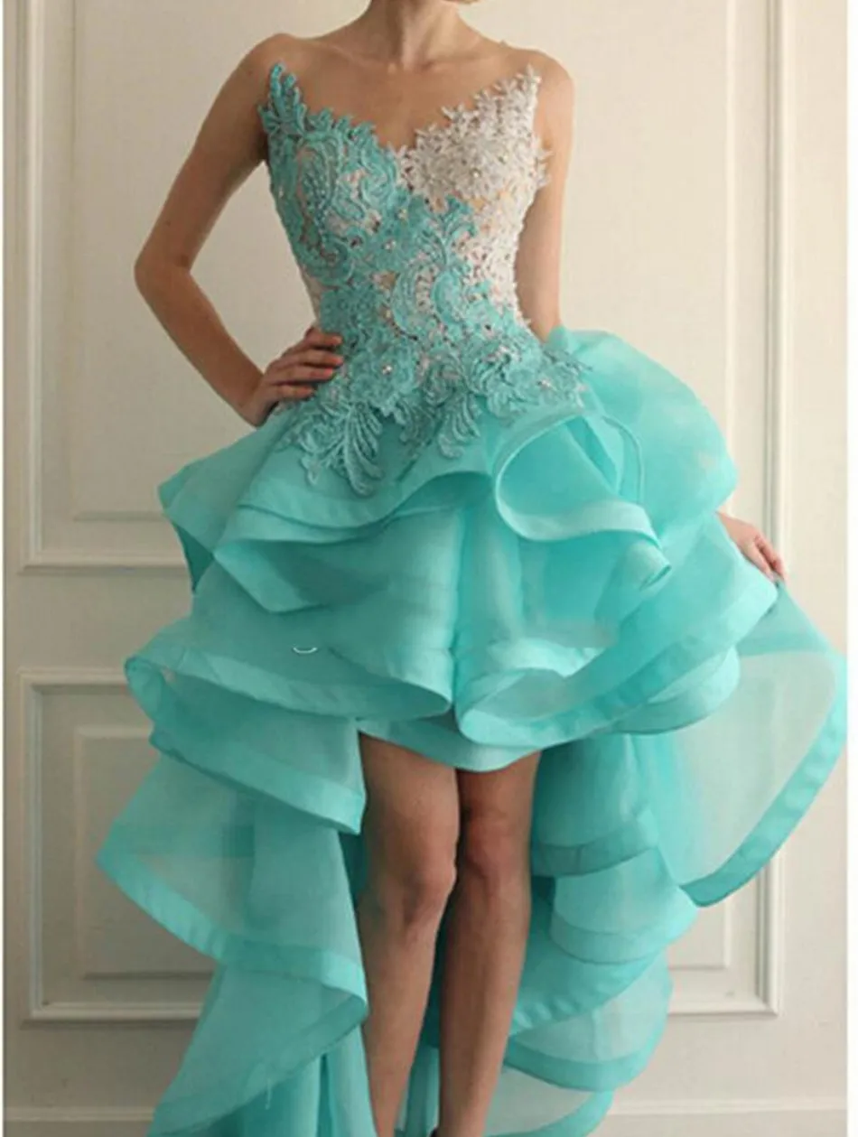 

Elegance blue Chiffon With Ruffy Cocktail Dress For Women Sweetheart Sleeveless For Formal Prom Dress Of Bespoke Dresses