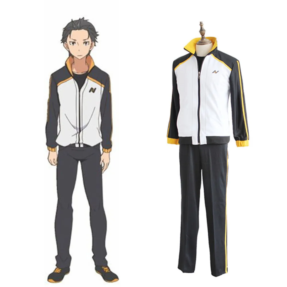 

Natsuki Subaru Cosplay Jacket Coat +pant Re: Zero Starting Life in Another World Costume Fancy Party Halloween Costumes