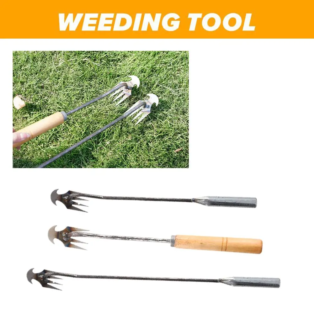 

Weeding Artifact Uprooting Weeding Tool Steel Weed Puller 4 Teeth Dual Purpose Weeder Hand Remover Tool For Garden E3H6