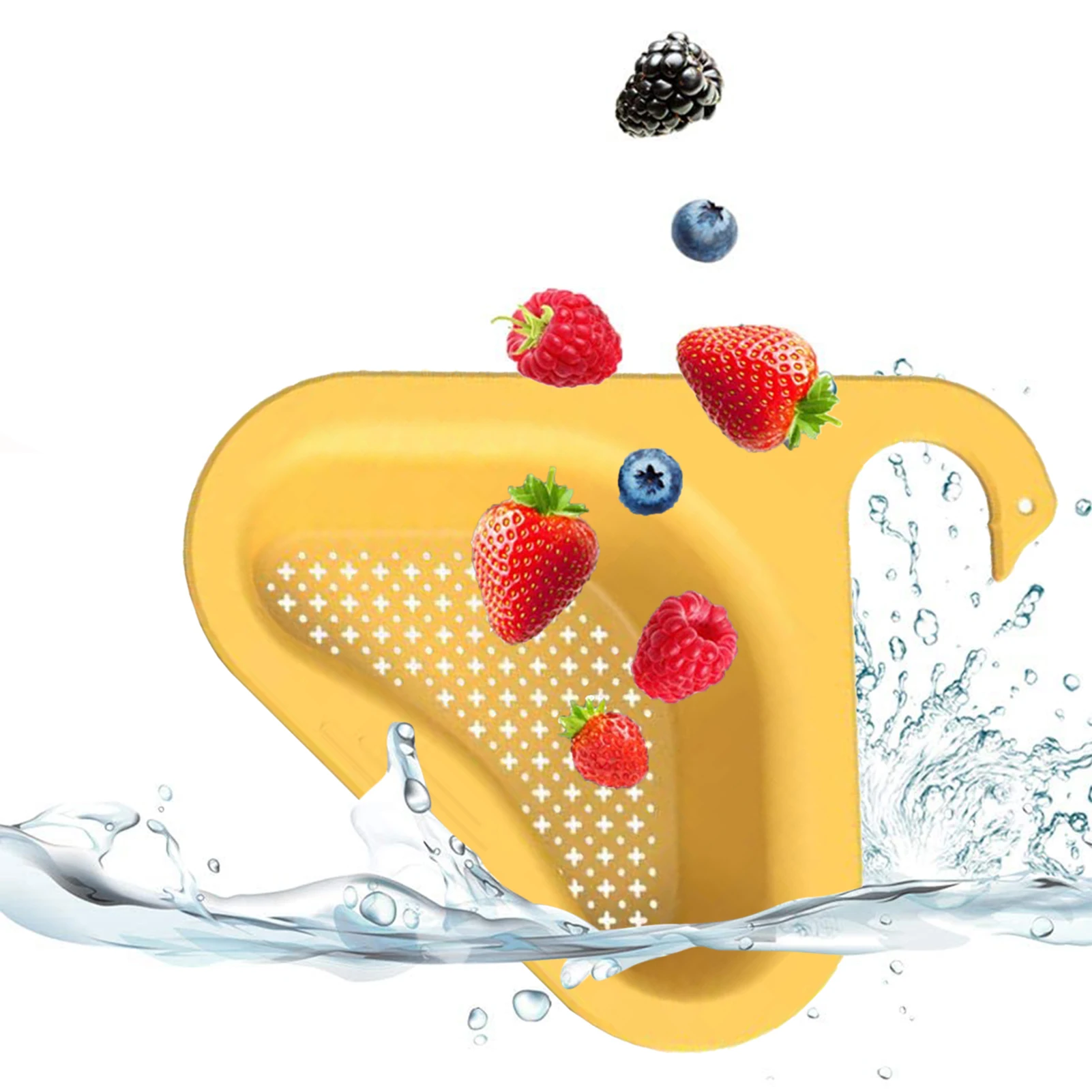 

Drain Basket Multifunctional Punch-Free Triangle Sink Filter Multifunctional Swan Drain Basket Sink Save Space Keep Clean