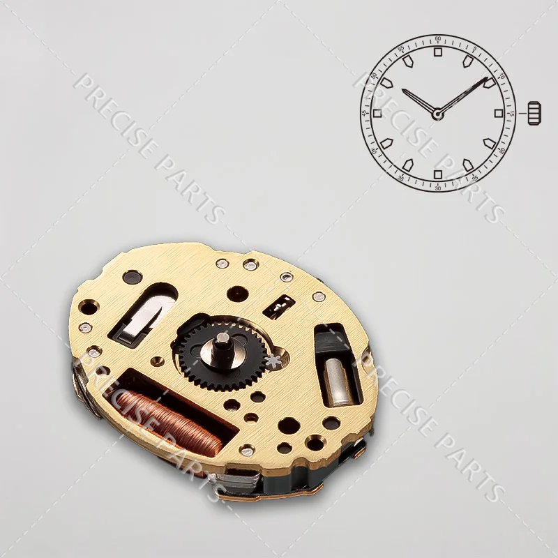 Новый механизм 5Y20 кварцевые часы золотой для ремонта часов с 2 стрелками Япония