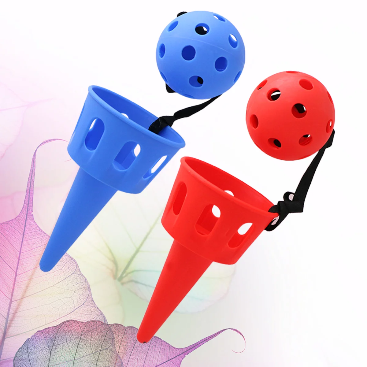 

Catch Gamescoopcupkids Basket Set Paddlelauncher Kendama A Redgameshand Coordination Eye Japanese Catching Pass Withthrow