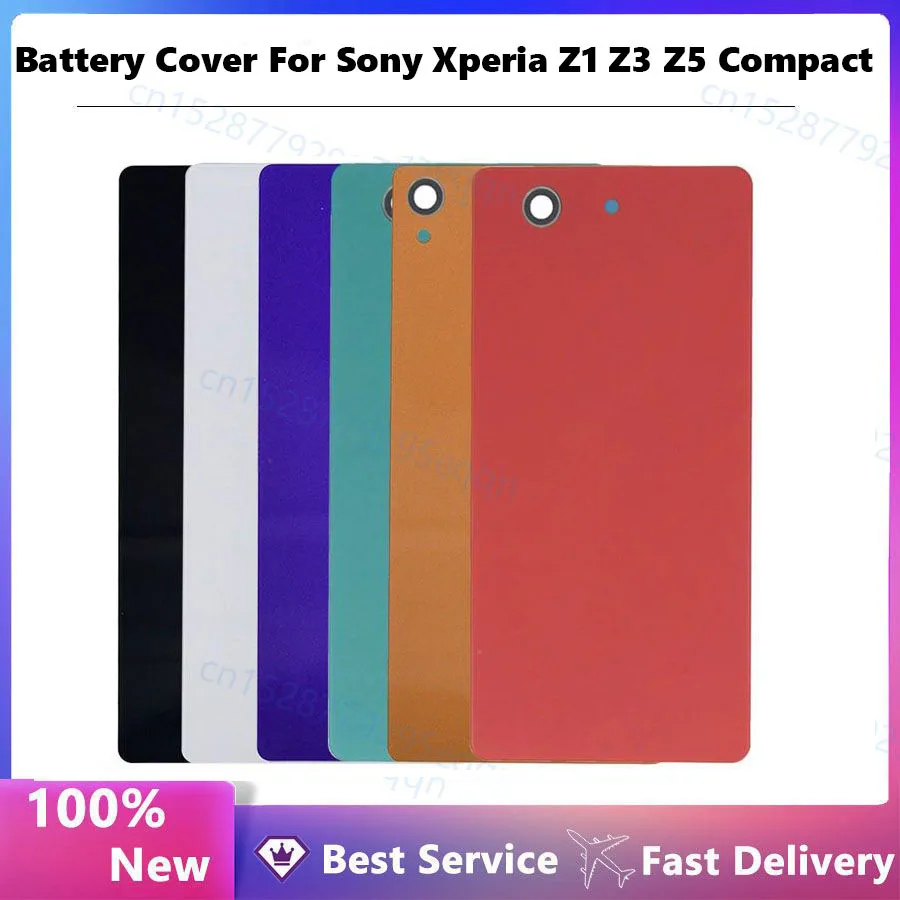 

Новая задняя крышка батарейного отсека стеклянный Сменный Чехол для Sony Xperia Z1 Z3 Z5 MINI Крышка батарейного отсека + логотип без NFC