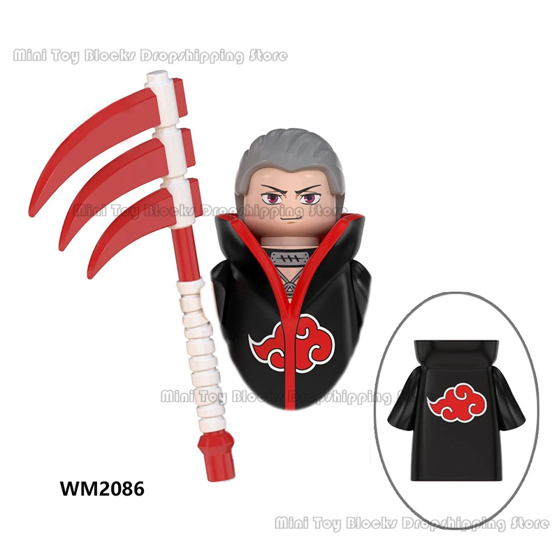 Конструктор Наруто мини-фигурки из аниме Sasuke Kakashi Akatsuki сборные головки игрушки
