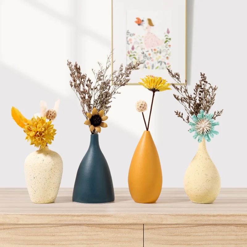 

Flower Arrangement Room Decor Simplicity Vase Creative Flower Utensils Small Ceramic Vase Home Decoration INS Style Garden