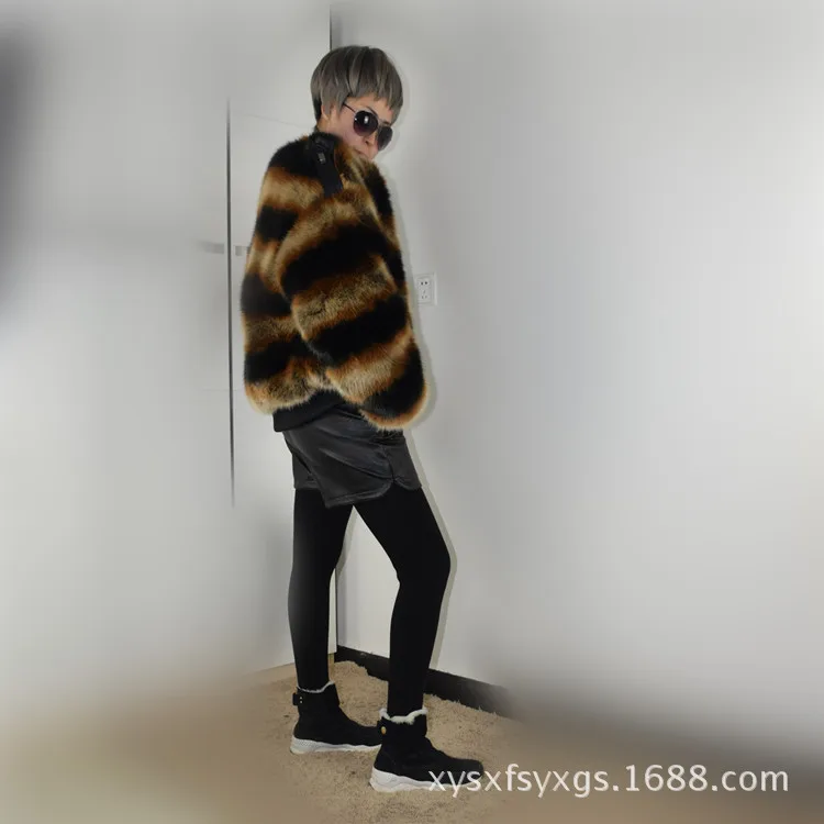 

Осенне-зимнее Новое цветное пальто из лисьего меха женское бархатное пальто из меха норки