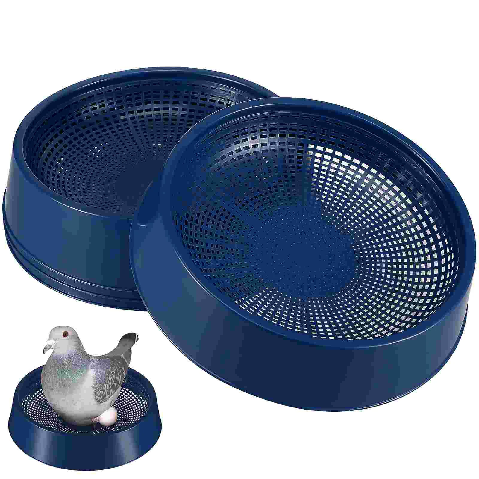 

4 Pcs Small Bird Nests Plastic Breeding Hatching Pigeon Quails Box Supplies Racing Bowl