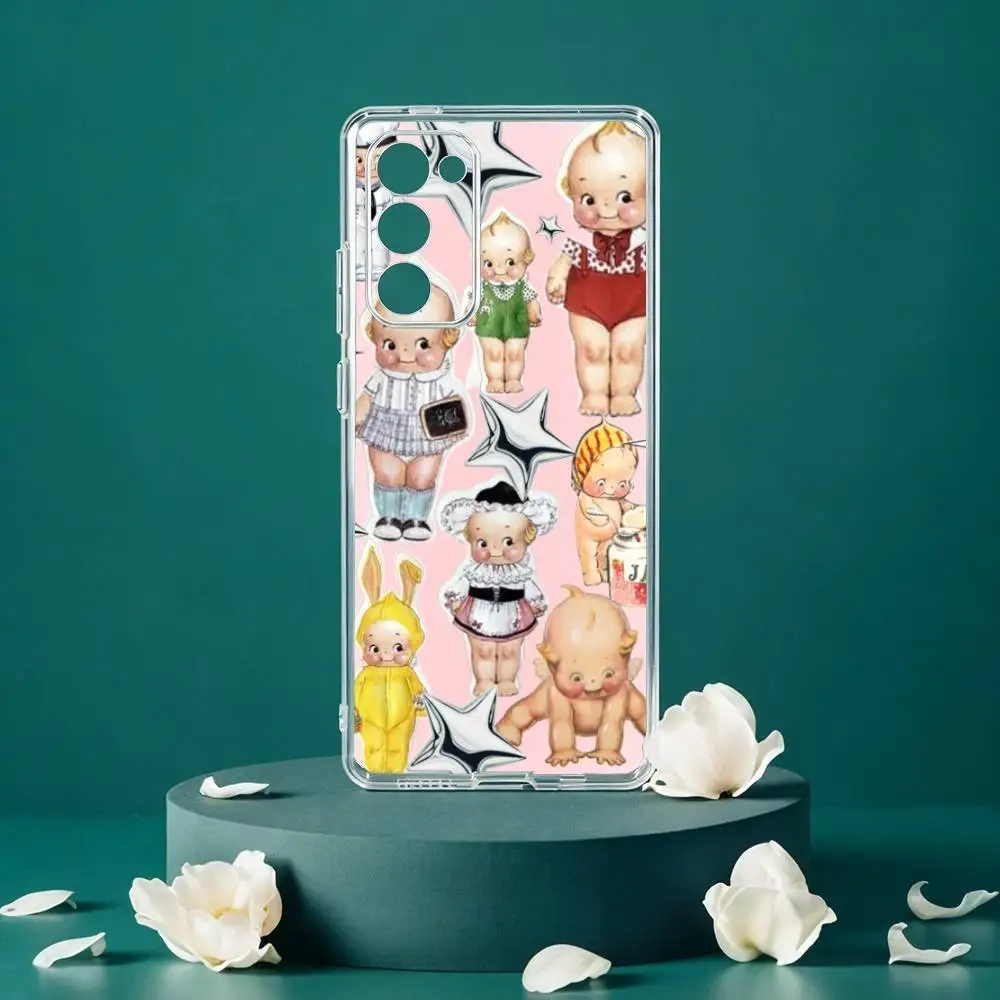 Фото Чехол для телефона Kewpie Cute Angel Baby для Samsung Galaxy S24 S25 S23 S22 S21 Plus S24 S25, прозрачный чехол. №3