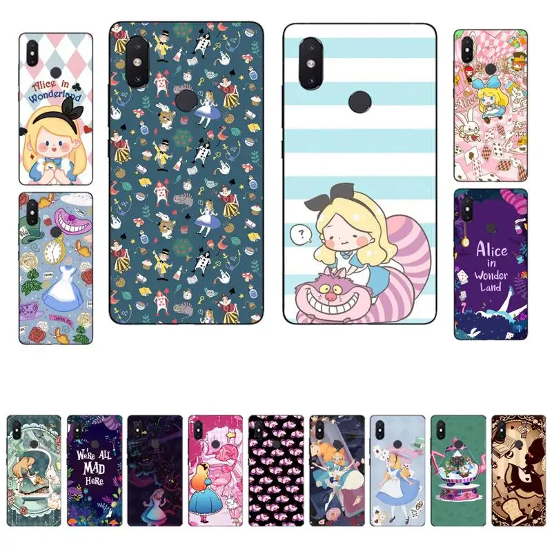 

Disney Alice in Wonderland Phone Case for Xiaomi mi 5 6 8 9 10 lite pro SE Mix 2s 3 F1 Max2 3