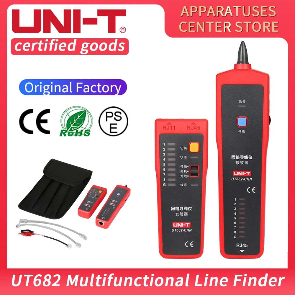 

UNI-T UT682 тестер для сетевых проводов трекер RJ11 RJ45 обнаружитель проводки Lan тестер Ручной инструмент для тестирования кабеля для сетевого обслуживания