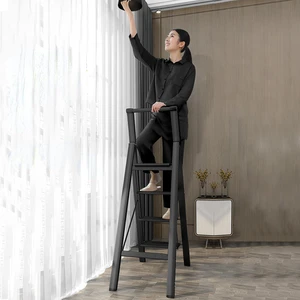 Многофункциональные складные алюминиевые лестницы с телескопическим дизайном, высокие стулья, Кухонное утолщенное лестничное кресло, нескользящий Педальный ступенчатый стул