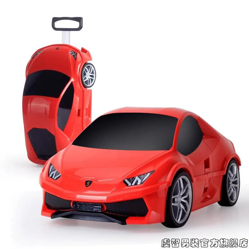 Kids car suitcase for kids Rolling luggage baby Sports car toy Travel Luggage Drag box wheeled Travel Trolley locker for boys