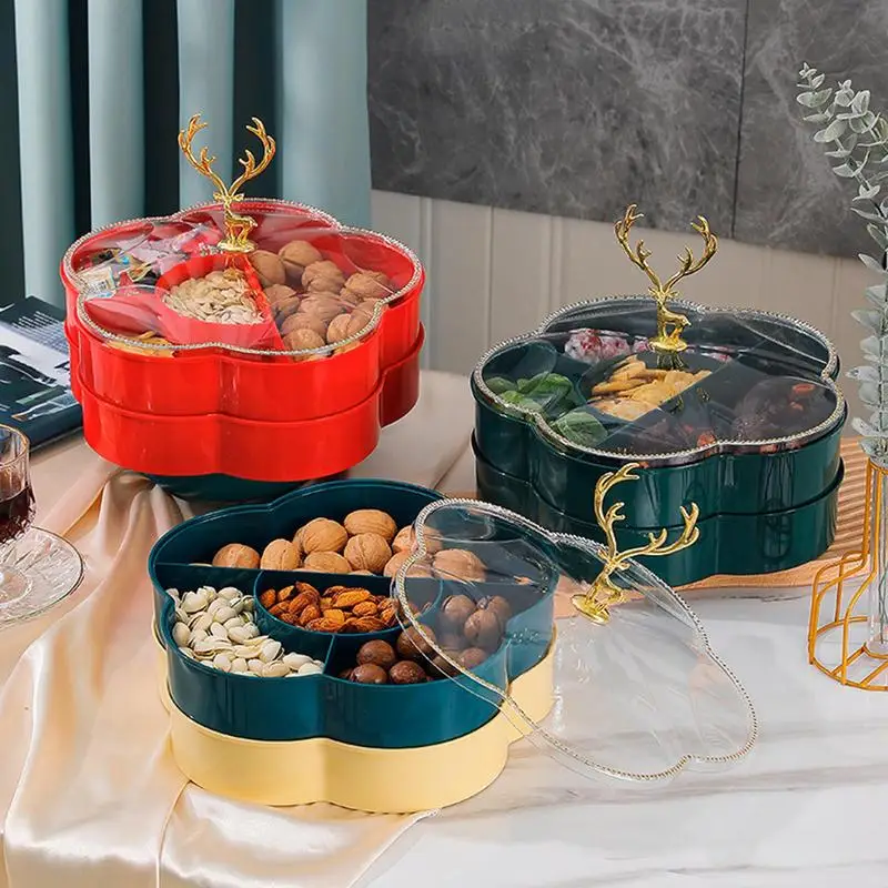 

Двухслойная сушеная тарелка для фруктов с крышкой