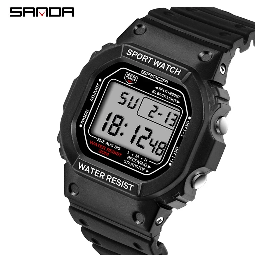 

SANDA Digital Watch Men Waterproof Diving LED Men's Watch Sport Mens Watches Top Brand Military relogio masculino Saat 329