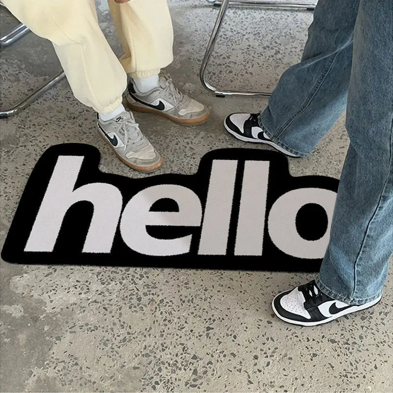 

Прикроватный напольный коврик Hello Trend с буквенным дизайном, Специальная подставка для ног для спальни, Маленькая комната, настенный ковер дл...