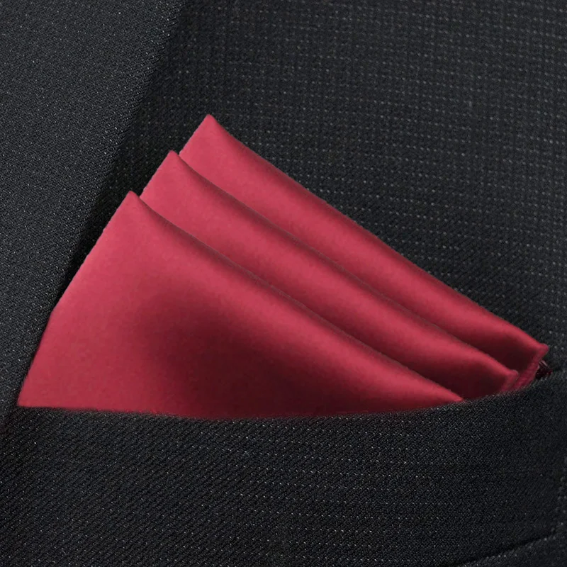 

Suits Pocket Square For Men Fashion Satin Handkerchief Casual Business Chest Towel Gentlemen Classic Solid Hankies Suit Napkin