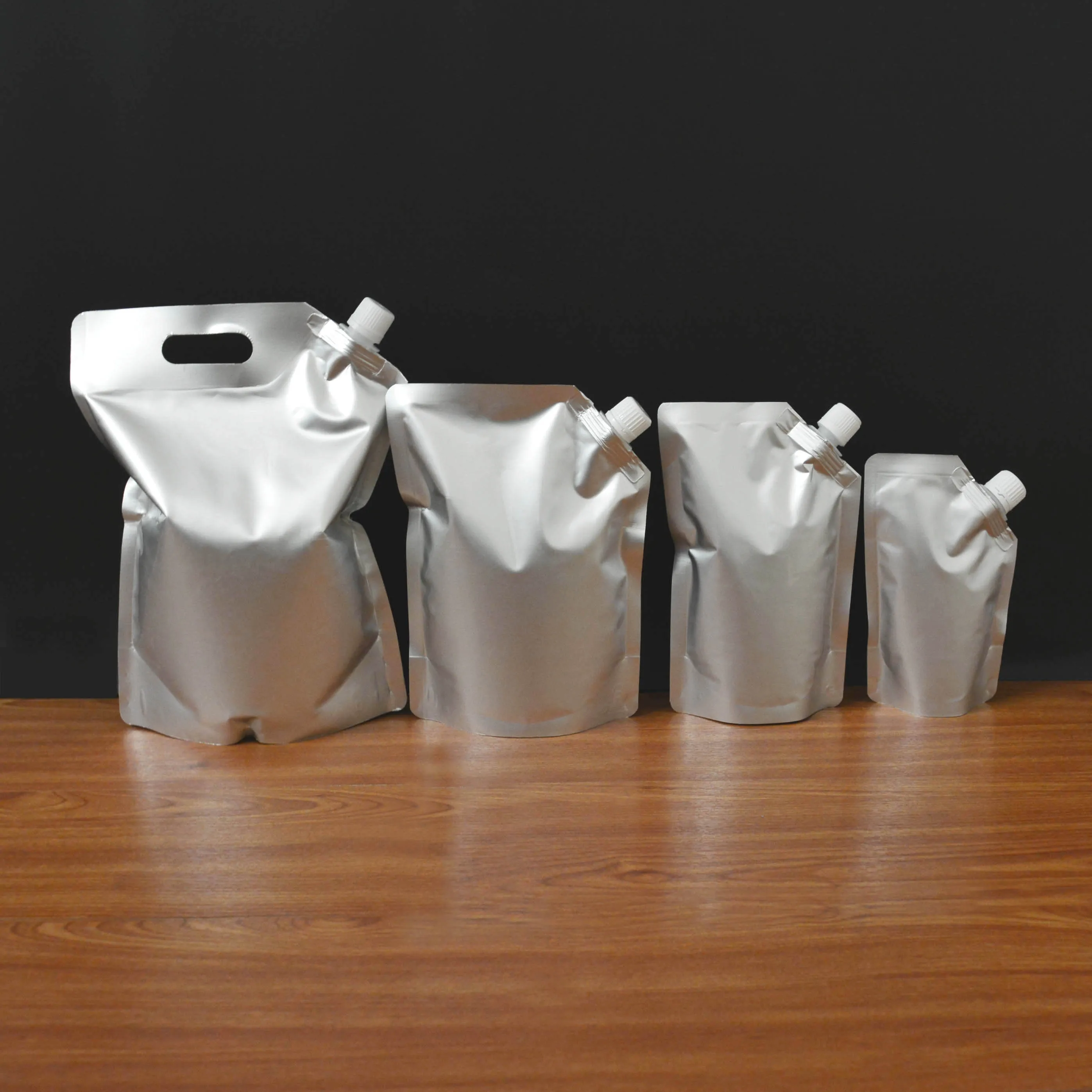 

50ML -2000 ML Aluminum Foil Mylar Stand Up Spout Bag 20 PCS Fill Sauce Laundry detergent Bathing Dew Sauce Jelly Beverage Bag