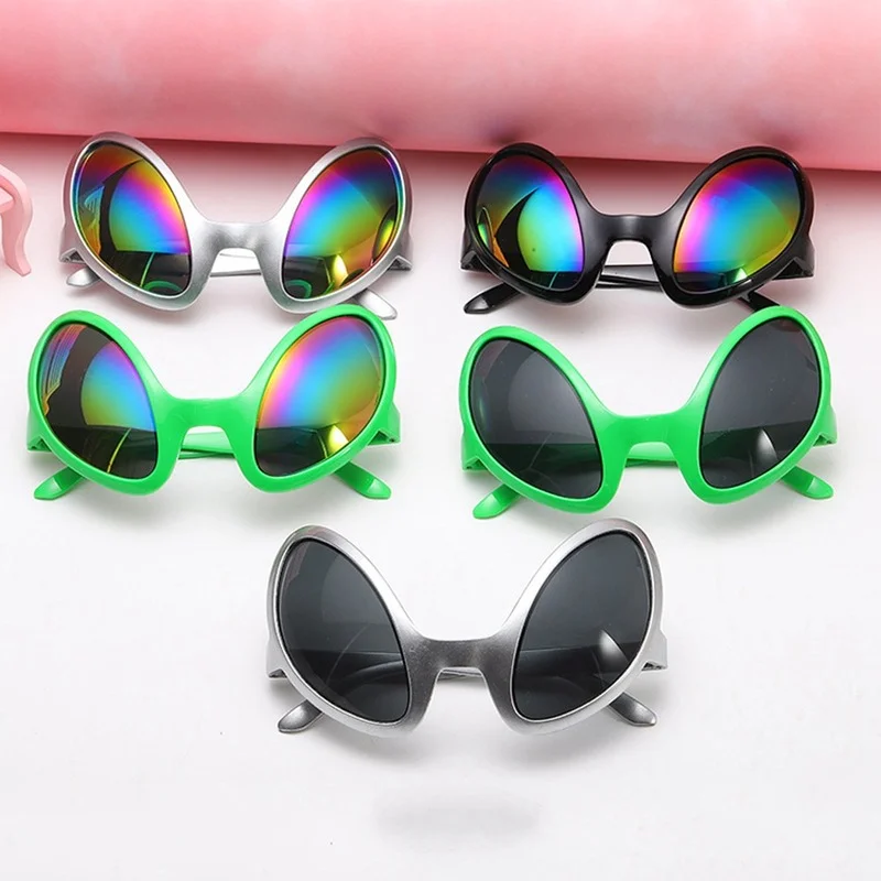 

Funny Pet Alien Glasses Party Sunglasses Rainbow Lenses ET Sunglasses Holiday Dance Aliens Alternative Shapes Party Pet Supplies