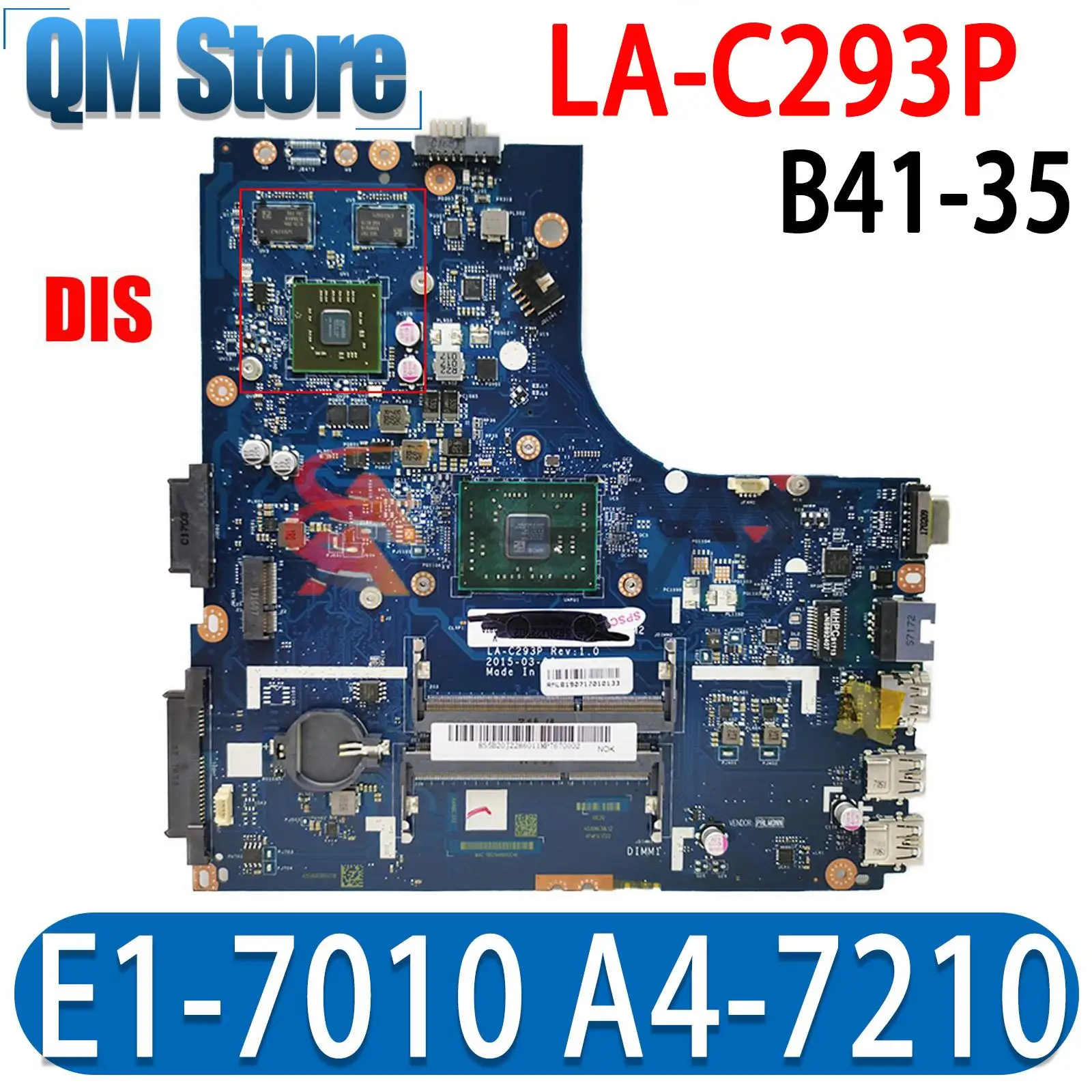 

Материнская плата для Lenovo B41-35 (с CPU LA-C293P) Материнская плата DDR3 100% test OK