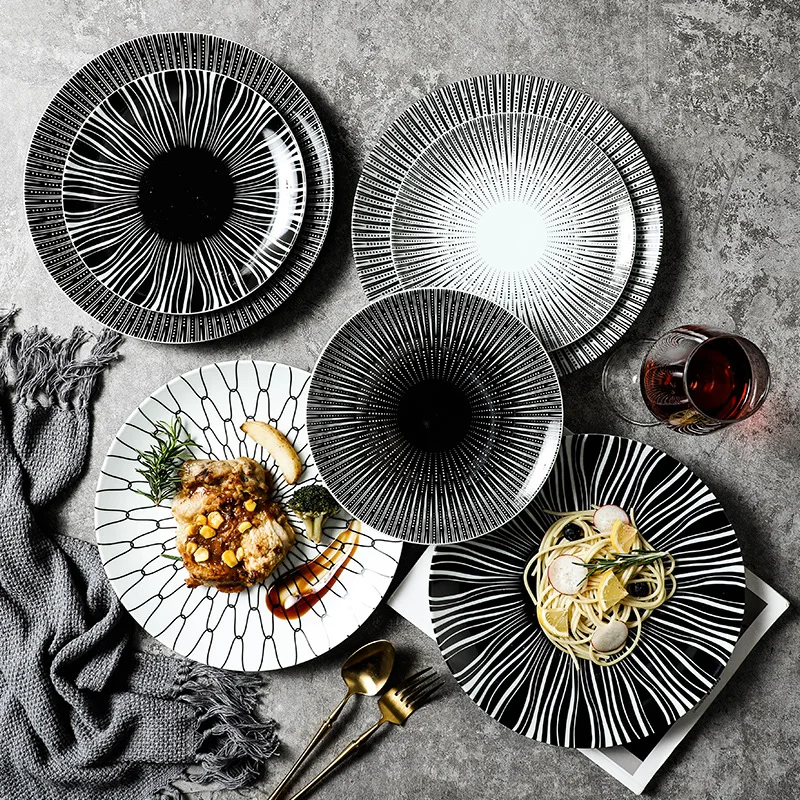 

Creative western style ceramic Western food plate commercial steak plate household tableware plate pasta plate
