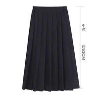 girls skirt 2022 elastic waist japanese student girls school uniform solid color jk suit pleated skirt