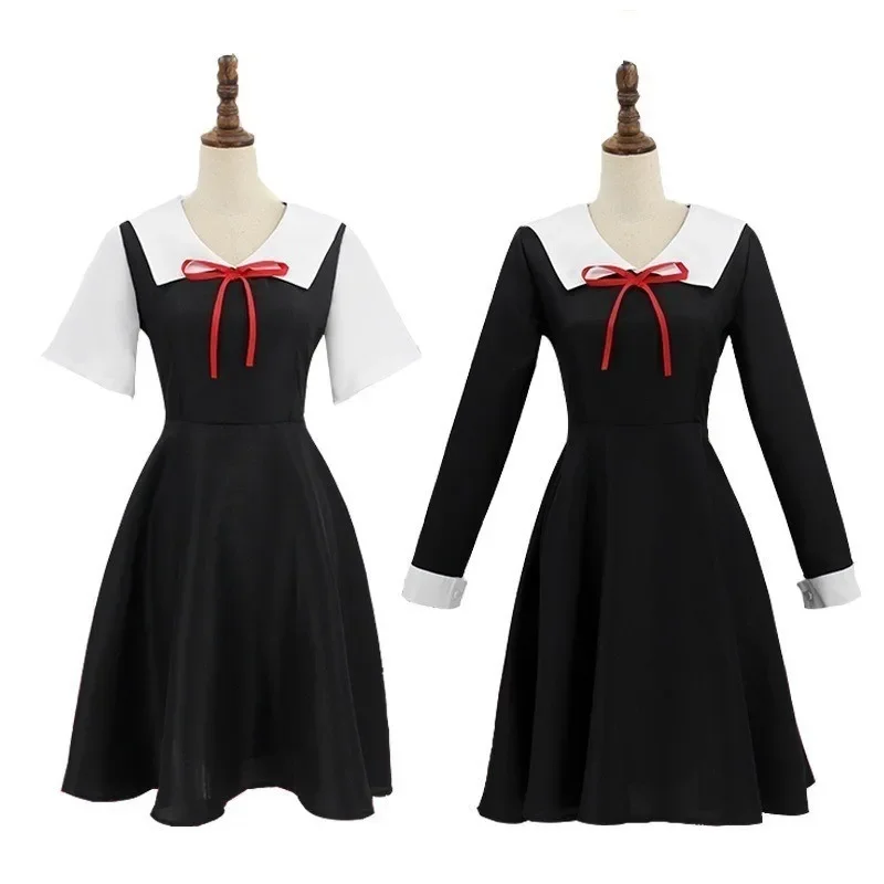 Аниме Shinomiya Kaguya Косплей Костюм Kaguya-Sama Love Is War Fujiwara Chika Парики Женские платья на