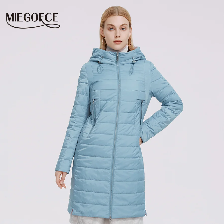 

MIEGOFCE 2022 New Coat Women Windproof Hooded Medium Length Women Coat Long High Quality Filling Jacket Women Warm Parka C21378