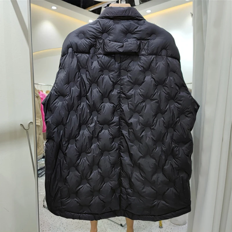 Autumn winter Women Oversized down jacket Ultra Light Turn down collar  shirt Warm 2023 Fashion Streetwear outwear INKEO 2O396