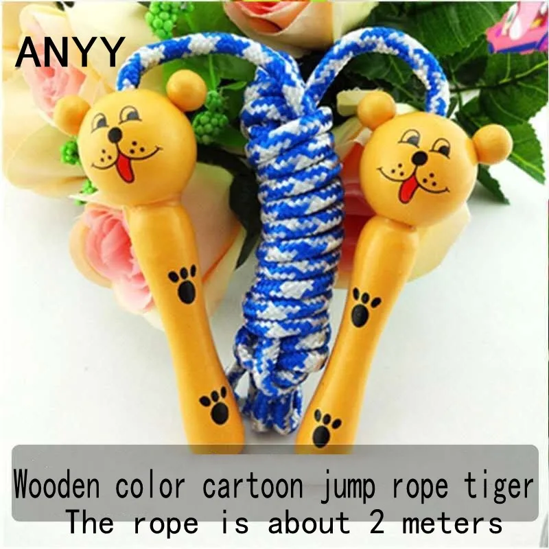

Деревянная Скакалка для детей с мультяшным рисунком, Скакалка для фитнеса, детское спортивное оборудование для взрослых и детей, спортивно...