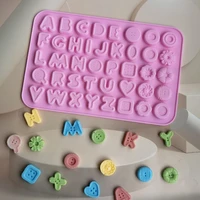 silicone chocolate mold letter number chocolate baking tools non stick silicone cake mold jelly and candy mold 3d mold diy