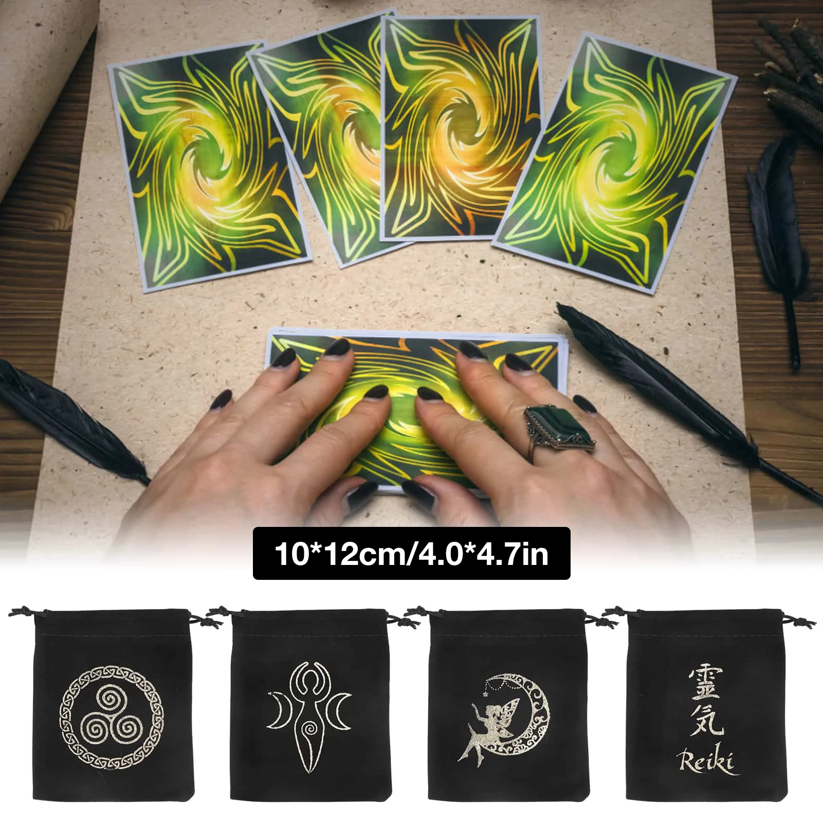 

Бархатная сумка для хранения карт Tarot, сумка на шнурке для настольных игр, держатель для карт, сумка для волшебных гадания, Сумка Для Таро для...