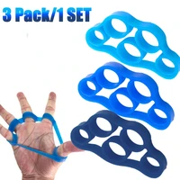 3 pack finger silicone hand resistance bands hand grippers wrist stretcher finger stretcher strength trainer workout