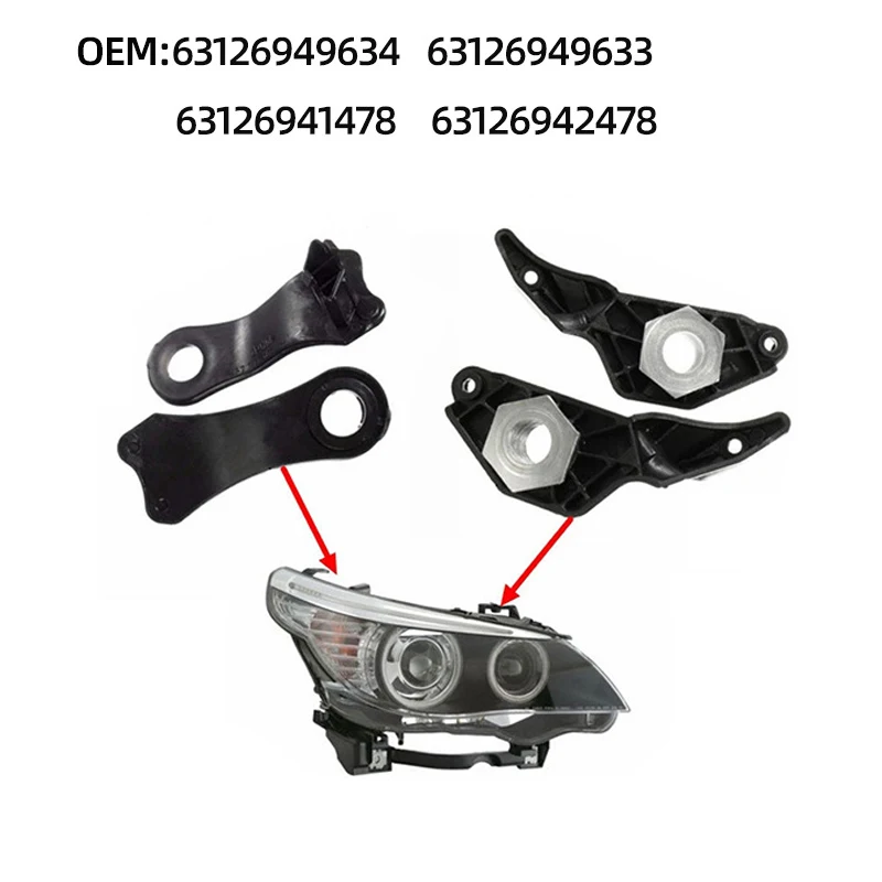 

Car Light Holder for Halogen Headlight Repair Brackets For BMW E60 520 523Li 525 528Li E61 63126949634 63126941478 63126949633