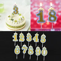 crown number birthday cake decoration number candle birthday number cake 0 9 cake topper girl boy baby party cake decor supplies