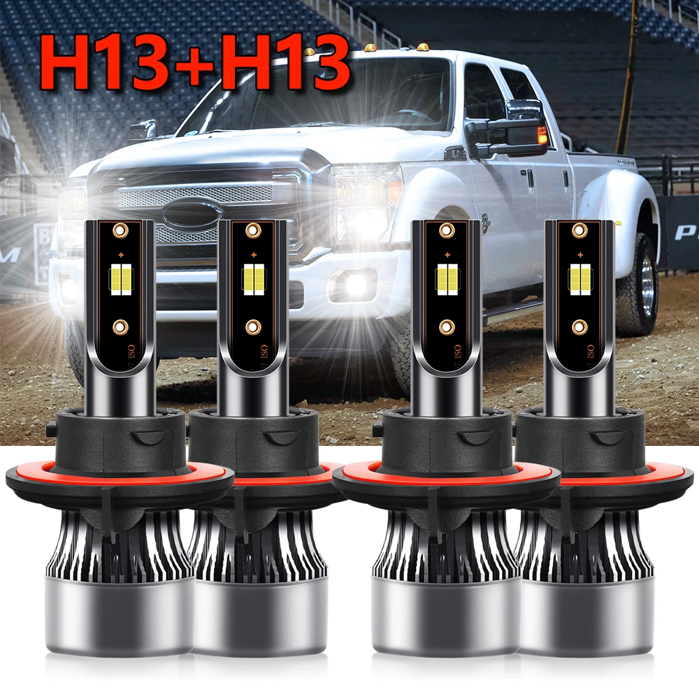 

4x H13 9008 LED Headlight Bulbs Combo Hi/Lo Beam Lamp Conversion Kit For Ford F250 Super Duty 2017 2018 2019 2020 F350 F450 F550