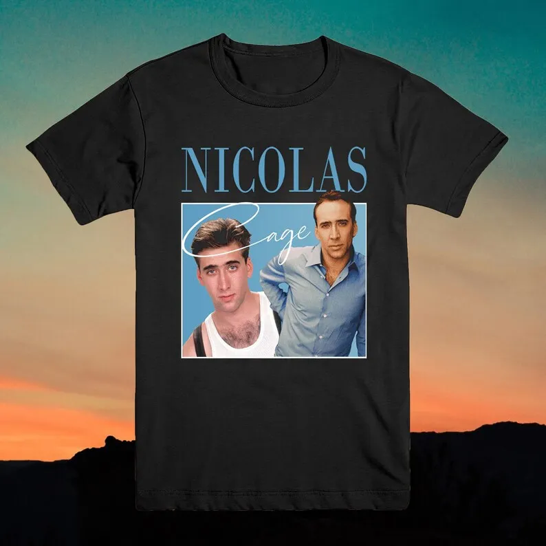 

NICOLAS Cage T Shirt Vintage 90S Inspired DESIGN THROWBACK Classic T-Shirt Homage Style