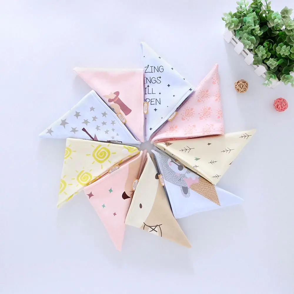 

1pc Cotton Triangle Cotton Baby Bibs Cartoon Soft Saliva Towel Girl Boy Bandana Bib Newborn Feeding Smock Burp Cloths Baby Care