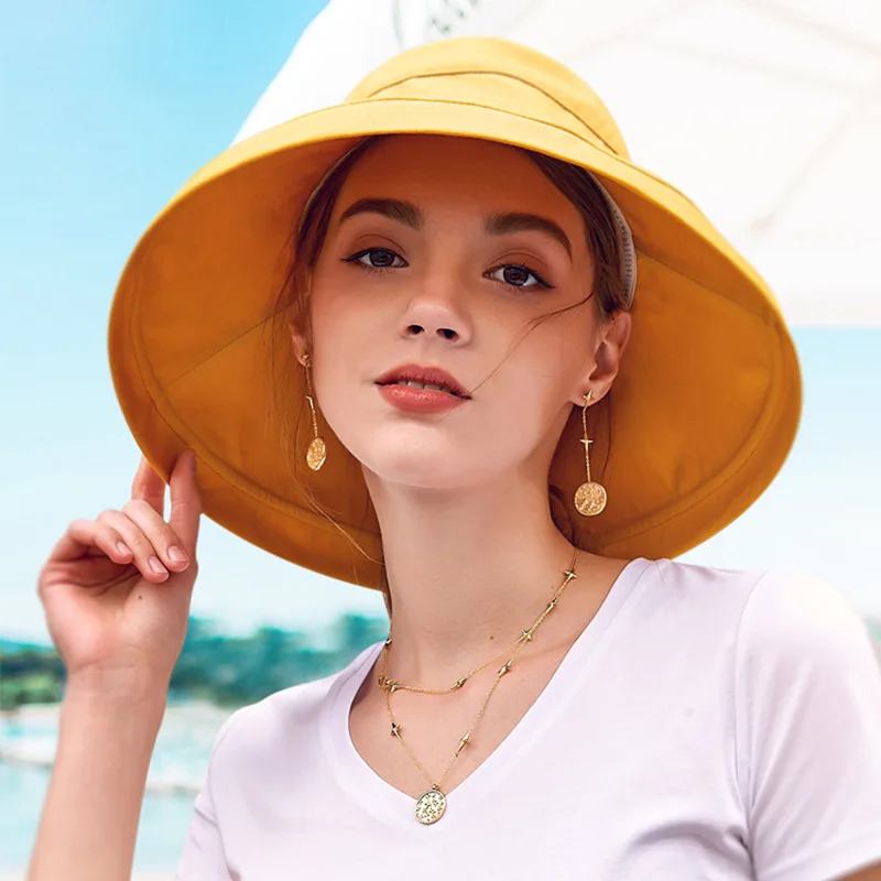 

Summer Wide Brim Bonnet Sun Hat Women's Floppy Fisherman Cap Unisex Ladies Casual High-quality Bucket Hat UPF50+ Visor Hat