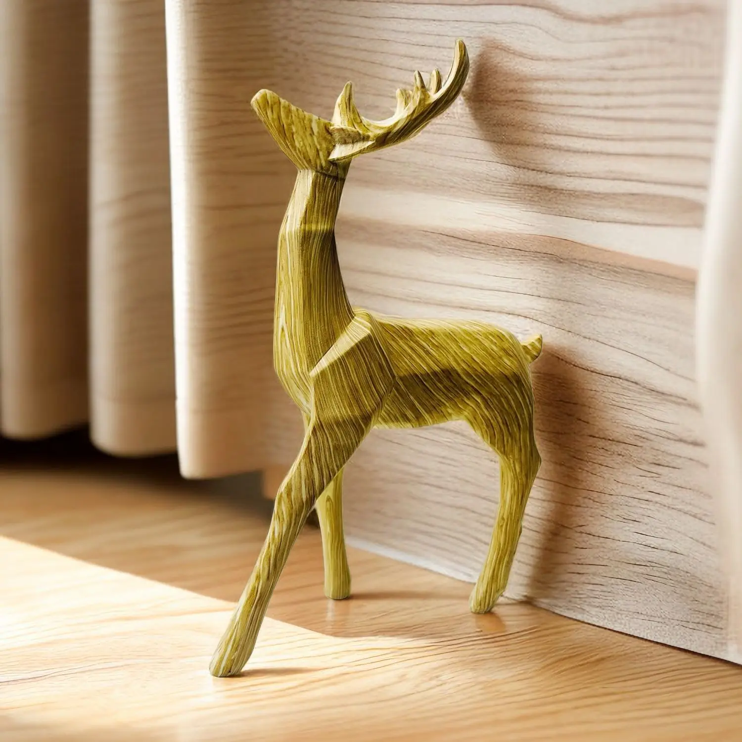

Creative transfer geometric deer ornament Home office resin crafts tabletop wine cabinet Animal ornament gift