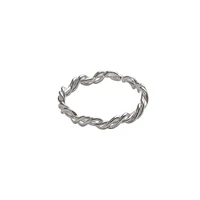925 sterling silver twine ring for women simple niche design light luxury ring cold wind high sense index finger ring