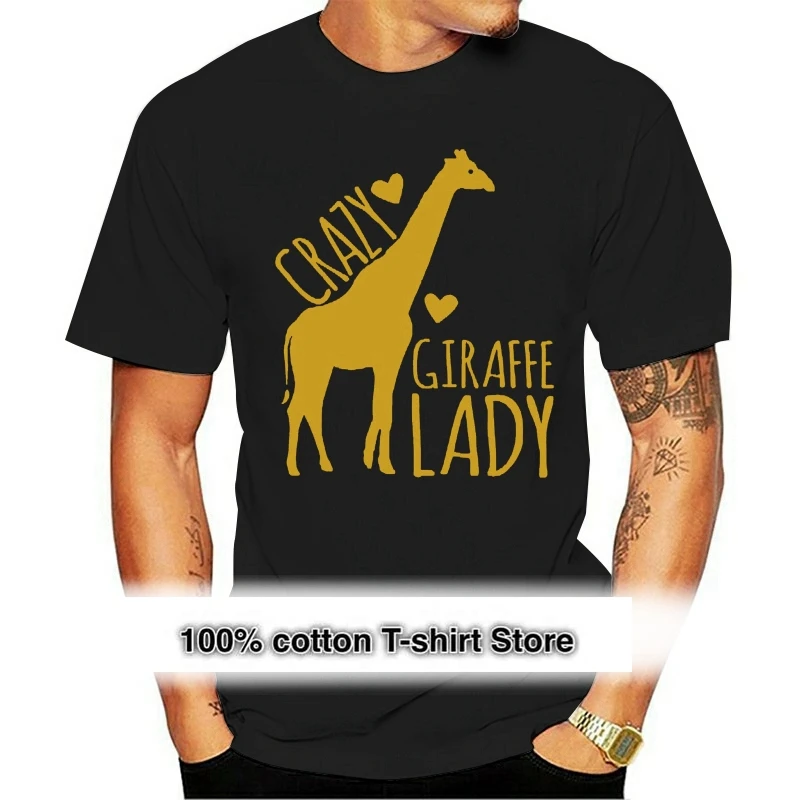 

Men T Shirt Crazy Giraffe Lady(1) Women t-shirt