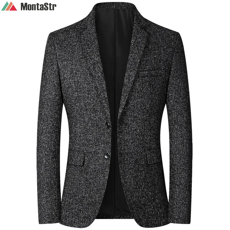

Business Casual Suits New Blazers Men Brand Jacket Fashion Slim Fit Casual Coats Handsome Jackets Striped Men's Blazers Tops